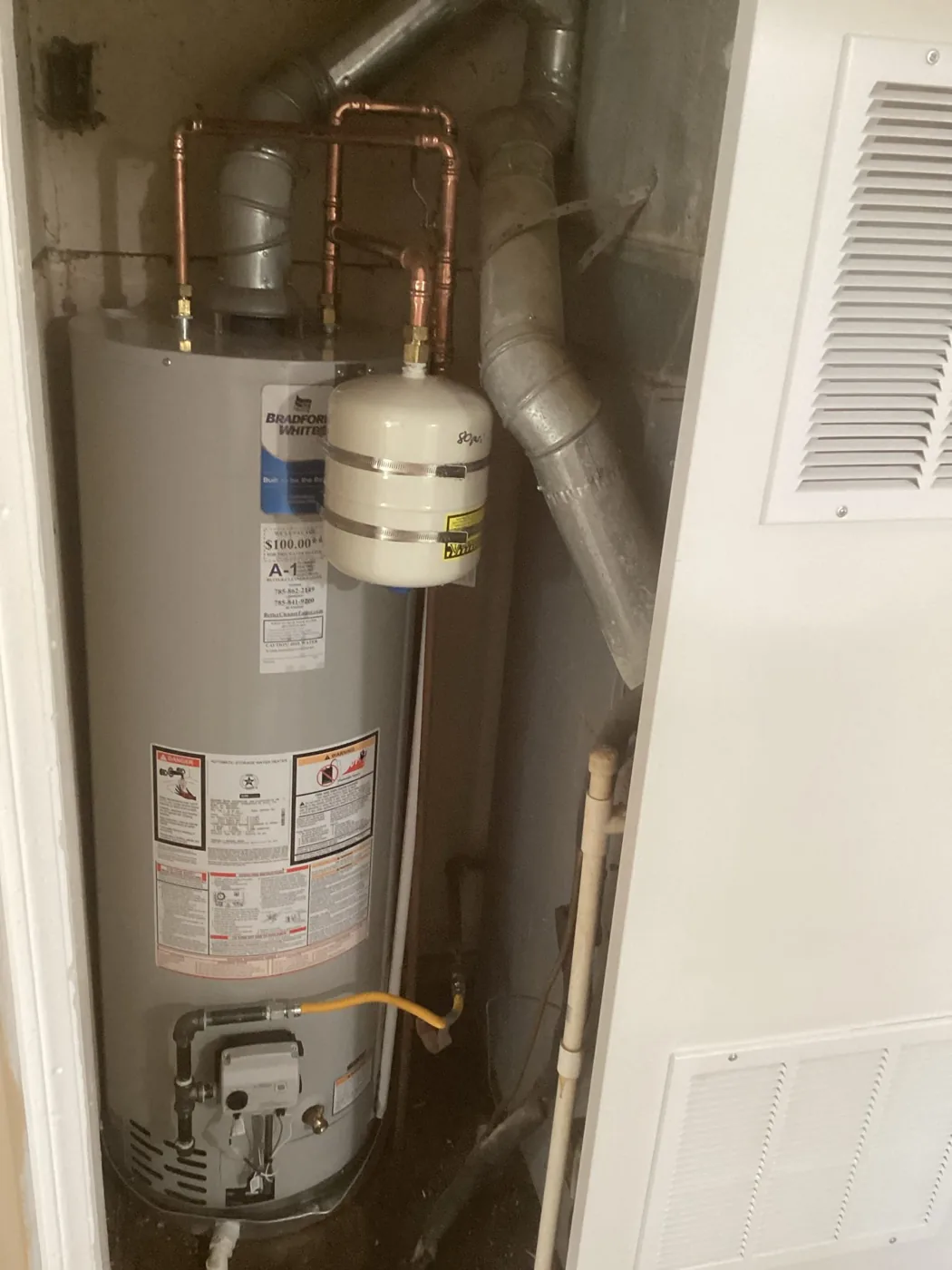 Bradford White 40 Gallon Gas Water Heater Install 4 by A-1 Plumbing Heating Cooling Electrical
