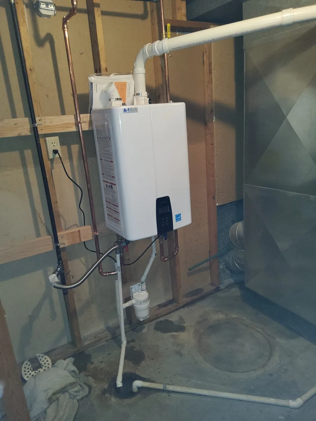 Navien - Tankless Water Heater Install 7 by A-1 Plumbing Heating Cooling Electrical