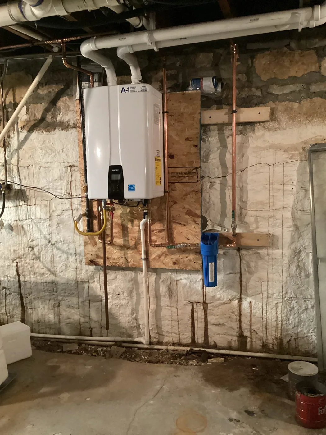 Tankless WaterNavien - Tankless Water Heater Install 1 by A-1 Plumbing Heating Cooling Electrical